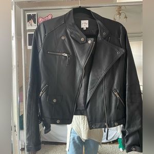 Princess Polly Crop Faux Leather Jacket